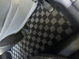 Honda Civic FB6 12-15 (Sedan 4 Door) Checkered Race Floor Mats - Dark Grey