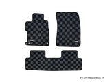 Honda Civic FB6 12-15 (Sedan 4 Door) Checkered Race Floor Mats - Dark Grey