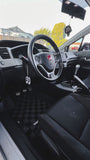 Honda Civic FB6 12-15 (Sedan 4 Door) Checkered Race Floor Mats - Dark Grey