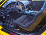 Mazda RX-7 FD3S 93-95 Checkered Race Floor Mats - Dark Grey