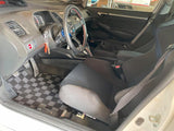 Honda Civic FG1 06-11 (Coupe 2 Door) Checkered Race Floor Mats - Dark Grey
