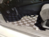 Honda Civic FG1 06-11 (Coupe 2 Door) Checkered Race Floor Mats - Dark Grey
