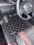 Honda Civic 10th Gen Hatch /Sedan/Coupe 17-21 Checkered Race Floor Mats - Dark Grey