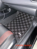 Honda Civic 10th Gen Hatch /Sedan/Coupe 17-21 Checkered Race Floor Mats - Dark Grey