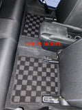Honda Civic 10th Gen Hatch /Sedan/Coupe 17-21 Checkered Race Floor Mats - Dark Grey