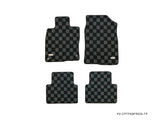 Honda Civic 10th Gen Hatch /Sedan/Coupe 17-21 Checkered Race Floor Mats - Dark Grey