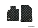 Honda Civic 10th Gen Hatch /Sedan/Coupe 17-21 Checkered Race Floor Mats - Dark Grey