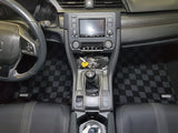 Honda Civic 10th Gen Hatch /Sedan/Coupe 17-21 Checkered Race Floor Mats - Dark Grey