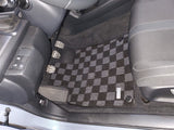 Honda Civic 10th Gen Hatch /Sedan/Coupe 17-21 Checkered Race Floor Mats - Dark Grey