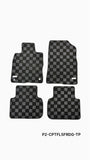 Honda Civic Type-R (FL5) 22+ Checkered Race Floor Mats - Black / Grey