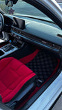 Honda Civic Type-R (FL5) 22+ Checkered Race Floor Mats - Black / Grey