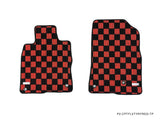 Honda Civic Type-R (FL5) 22+ Checkered Race Floor Mats - Red / Black