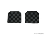 Toyota FRS / Subaru BRZ Up To Year 2021 Checkered Race Floor Mats - Dark Grey (Rear Only)