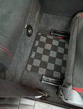 Toyota FRS / Subaru BRZ Up To Year 2021 Checkered Race Floor Mats - Dark Grey (Rear Only)