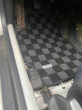 Subaru WRX GC8 92-99 Checkered Race Floor Mats - Dark Grey