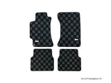 Subaru WRX GDA GDB GG 01-07 Checkered Race Floor Mats - Dark Grey