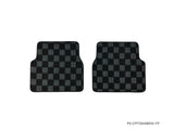 Subaru WRX GDA GDB GG 01-07 Checkered Race Floor Mats - Dark Grey