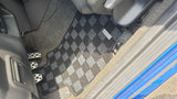 Subaru WRX GDA GDB GG 01-07 Checkered Race Floor Mats - Dark Grey