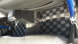 Subaru WRX GDA GDB GG 01-07 Checkered Race Floor Mats - Dark Grey