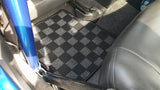 Subaru WRX GDA GDB GG 01-07 Checkered Race Floor Mats - Dark Grey