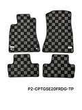 Lexus IS250 06-13 Checkered Race Floor Mats - Dark Grey
