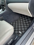 Lexus IS250 06-13 Checkered Race Floor Mats - Dark Grey