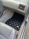 Lexus GS300/400 00-04 Checkered Race Floor Mats - Dark Grey