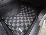 Subaru WRX (GVF) / STI (GVB) 08-14 Checkered Race Floor Mats - Dark Grey