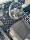 Toyota GR Corolla 23+ / Corolla Hatchback 19+ Checkered Race Floor Mats - Dark Grey