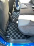 Honda Fit 01-08 (GD) 1st Gen Checkered Race Floor Mats - Dark Grey