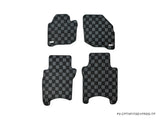 Honda Fit 01-08 (GD) 1st Gen Checkered Race Floor Mats - Dark Grey
