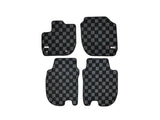 Honda Fit 15-20 (GK/GH/GP) 3rd Gen Checkered Race Floor Mats - Dark Grey