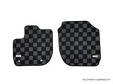 Honda Fit 15-20 (GK/GH/GP) 3rd Gen Checkered Race Floor Mats - Dark Grey