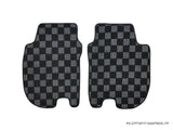 Honda Fit 15-20 (GK/GH/GP) 3rd Gen Checkered Race Floor Mats - Dark Grey