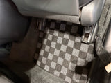 Honda Accord Coupe 08-12 Checkered Race Floor Mats - Dark Grey