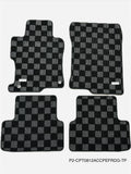 Honda Accord Coupe 08-12 Checkered Race Floor Mats - Dark Grey