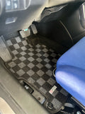 Honda Accord Sedan 13-17 (9th Gen) Checkered Race Floor Mats - Dark Grey