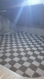 Infiniti G35 03-06 Sedan Checkered Rear Trunk Mats - Dark Grey