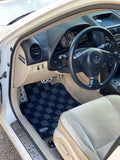 Lexus IS300 98-04 Checkered Race Floor Mats - Dark Grey