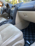 Lexus IS300 98-04 Checkered Race Floor Mats - Dark Grey