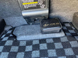 Lexus IS300 98-04 Checkered Rear Trunk Mats - Dark Grey (Not For Sport-Cross Wagon)