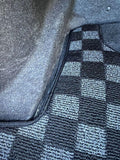 Lexus IS300 98-04 Checkered Rear Trunk Mats - Dark Grey (Not For Sport-Cross Wagon)