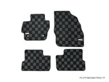 Mazda 3 10-13 (BL) Checkered Race Floor Mats - Dark Grey
