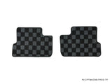 Mazda 3 10-13 (BL) Checkered Race Floor Mats - Dark Grey