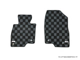 Mazda 3 14-18 (BM/BN) Checkered Race Floor Mats - Dark Grey