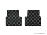 Mazda 3 14-18 (BM/BN) Checkered Race Floor Mats - Dark Grey