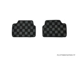 Mini Cooper (F55) 16-22 4 Door Hard Top Checkered Race Floor Mats - Dark Grey