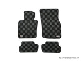 Mini Cooper (F56) 14-22 2 Door Hatch / (F57) 16-22 Convertible Checkered Race Floor Mats - Dark Grey