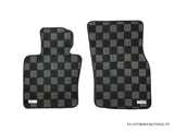 Mini Cooper (F56) 14-22 2 Door Hatch / (F57) 16-22 Convertible Checkered Race Floor Mats - Dark Grey