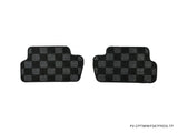 Mini Cooper (F56) 14-22 2 Door Hatch / (F57) 16-22 Convertible Checkered Race Floor Mats - Dark Grey